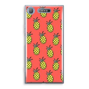 CaseCompany Ananas: Sony Xperia XZ1 Transparant Hoesje