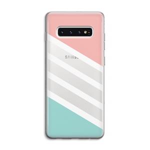 CaseCompany Strepen pastel: Samsung Galaxy S10 4G Transparant Hoesje
