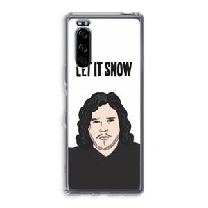 CaseCompany Let It Snow: Sony Xperia 5 Transparant Hoesje