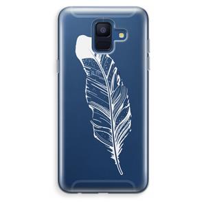 CaseCompany Pluim: Samsung Galaxy A6 (2018) Transparant Hoesje