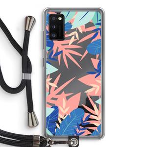 CaseCompany Tropisch: Samsung Galaxy A41 Transparant Hoesje met koord