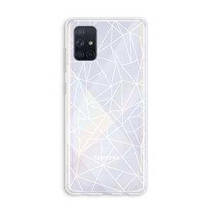 CaseCompany Geometrische lijnen wit: Galaxy A71 Transparant Hoesje