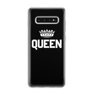 CaseCompany Queen zwart: Samsung Galaxy S10 4G Transparant Hoesje