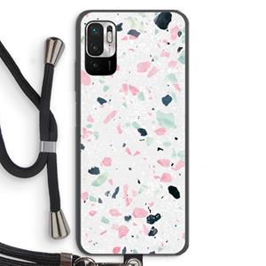 CaseCompany Terrazzo N°3: Xiaomi Redmi Note 10 5G Transparant Hoesje met koord