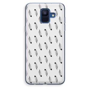 CaseCompany Pluimen: Samsung Galaxy A6 (2018) Transparant Hoesje