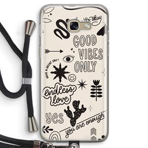 CaseCompany Good vibes: Samsung Galaxy A5 (2017) Transparant Hoesje met koord