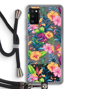 CaseCompany Tropisch 2: Samsung Galaxy A41 Transparant Hoesje met koord