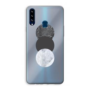 CaseCompany Marmeren cirkels: Samsung Galaxy A20s Transparant Hoesje