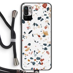 CaseCompany Terrazzo N°4: Xiaomi Redmi Note 10 5G Transparant Hoesje met koord