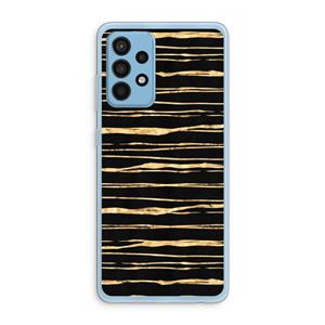 CaseCompany Gouden strepen: Samsung Galaxy A52 Transparant Hoesje