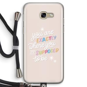 CaseCompany Right Place: Samsung Galaxy A5 (2017) Transparant Hoesje met koord