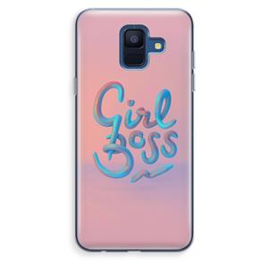 CaseCompany Girl boss: Samsung Galaxy A6 (2018) Transparant Hoesje