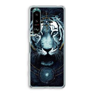 CaseCompany Darkness Tiger: Sony Xperia 5 III Transparant Hoesje