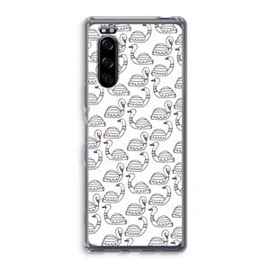 CaseCompany Zwanen: Sony Xperia 5 Transparant Hoesje