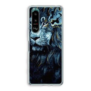 CaseCompany Darkness Lion: Sony Xperia 5 III Transparant Hoesje