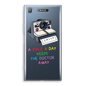 CaseCompany Smile: Sony Xperia XZ1 Transparant Hoesje