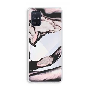 CaseCompany Roze stroom: Galaxy A71 Transparant Hoesje