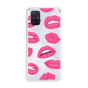 CaseCompany Bite my lip: Galaxy A71 Transparant Hoesje