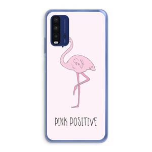 CaseCompany Pink positive: Xiaomi Redmi 9T Transparant Hoesje