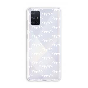 CaseCompany Wimpers: Galaxy A71 Transparant Hoesje