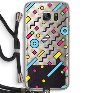 CaseCompany 8-bit N°8: Samsung Galaxy S7 Transparant Hoesje met koord