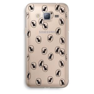 CaseCompany Miauw: Samsung Galaxy J3 (2016) Transparant Hoesje