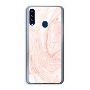 CaseCompany Peach bath: Samsung Galaxy A20s Transparant Hoesje