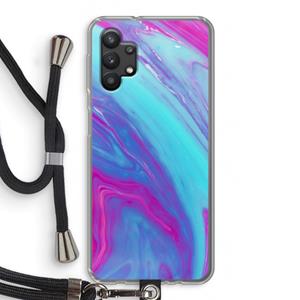 CaseCompany Zweverige regenboog: Samsung Galaxy A32 5G Transparant Hoesje met koord