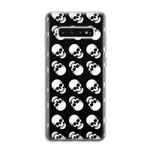CaseCompany Musketon Skulls: Samsung Galaxy S10 4G Transparant Hoesje