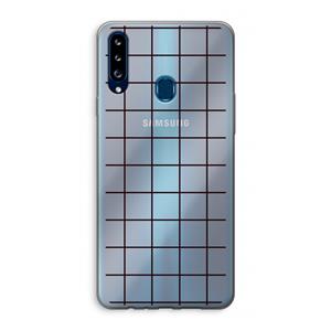CaseCompany Rooster: Samsung Galaxy A20s Transparant Hoesje