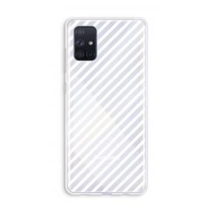 CaseCompany Strepen zwart-wit: Galaxy A71 Transparant Hoesje