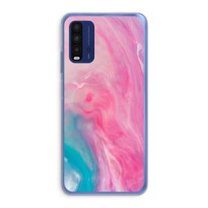 CaseCompany Roze explosie: Xiaomi Redmi 9T Transparant Hoesje