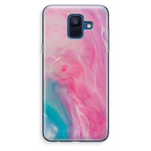 CaseCompany Roze explosie: Samsung Galaxy A6 (2018) Transparant Hoesje