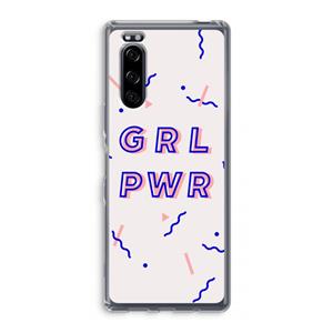 CaseCompany GRL PWR: Sony Xperia 5 Transparant Hoesje