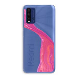 CaseCompany Paarse stroom: Xiaomi Redmi 9T Transparant Hoesje