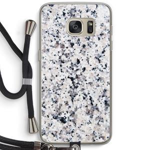 CaseCompany Gespikkelde marmer: Samsung Galaxy S7 Transparant Hoesje met koord