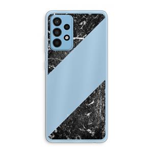 CaseCompany Zwart marmer: Samsung Galaxy A52 Transparant Hoesje