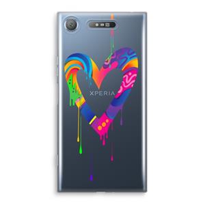 CaseCompany Melts My Heart: Sony Xperia XZ1 Transparant Hoesje