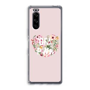CaseCompany GRL PWR Flower: Sony Xperia 5 Transparant Hoesje
