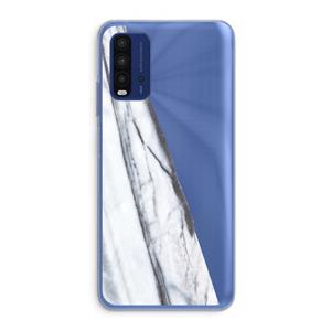 CaseCompany Gestreepte marmer: Xiaomi Redmi 9T Transparant Hoesje