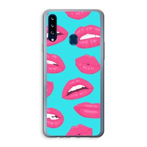 CaseCompany Bite my lip: Samsung Galaxy A20s Transparant Hoesje