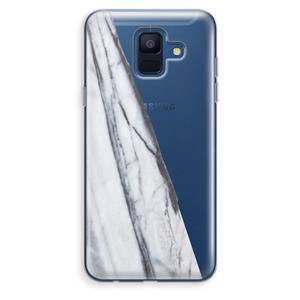 CaseCompany Gestreepte marmer: Samsung Galaxy A6 (2018) Transparant Hoesje