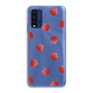 CaseCompany Framboosjes: Xiaomi Redmi 9T Transparant Hoesje