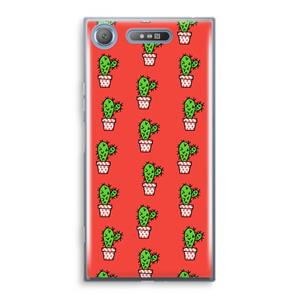 CaseCompany Mini cactus: Sony Xperia XZ1 Transparant Hoesje