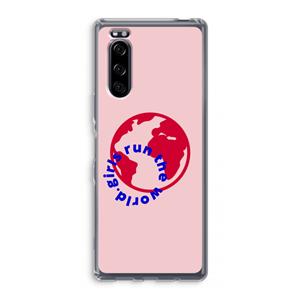 CaseCompany Run The World: Sony Xperia 5 Transparant Hoesje