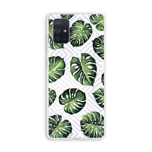 CaseCompany Geometrische jungle: Galaxy A71 Transparant Hoesje