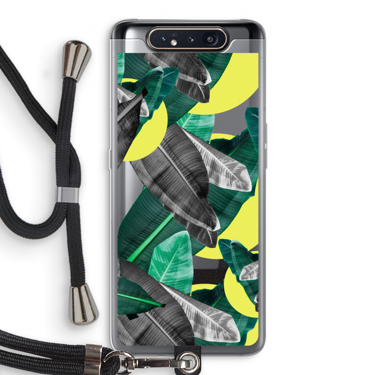 CaseCompany Fantasie jungle: Samsung Galaxy A80 Transparant Hoesje met koord