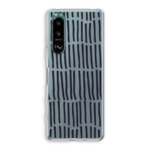 CaseCompany Moroccan stripes: Sony Xperia 5 III Transparant Hoesje