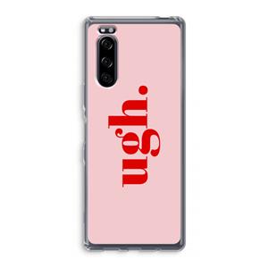 CaseCompany Ugh: Sony Xperia 5 Transparant Hoesje