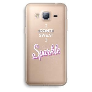 CaseCompany Sparkle quote: Samsung Galaxy J3 (2016) Transparant Hoesje